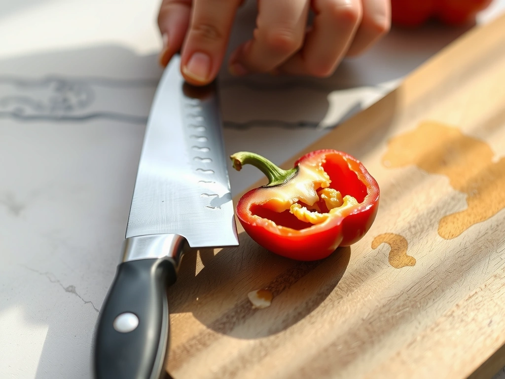 Präzises Schneiden von Gemüse